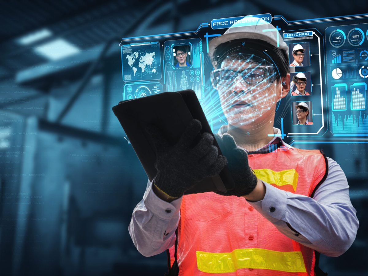 Facial,Recognition,Technology,For,Industry,Worker,To,Access,Machine,Control